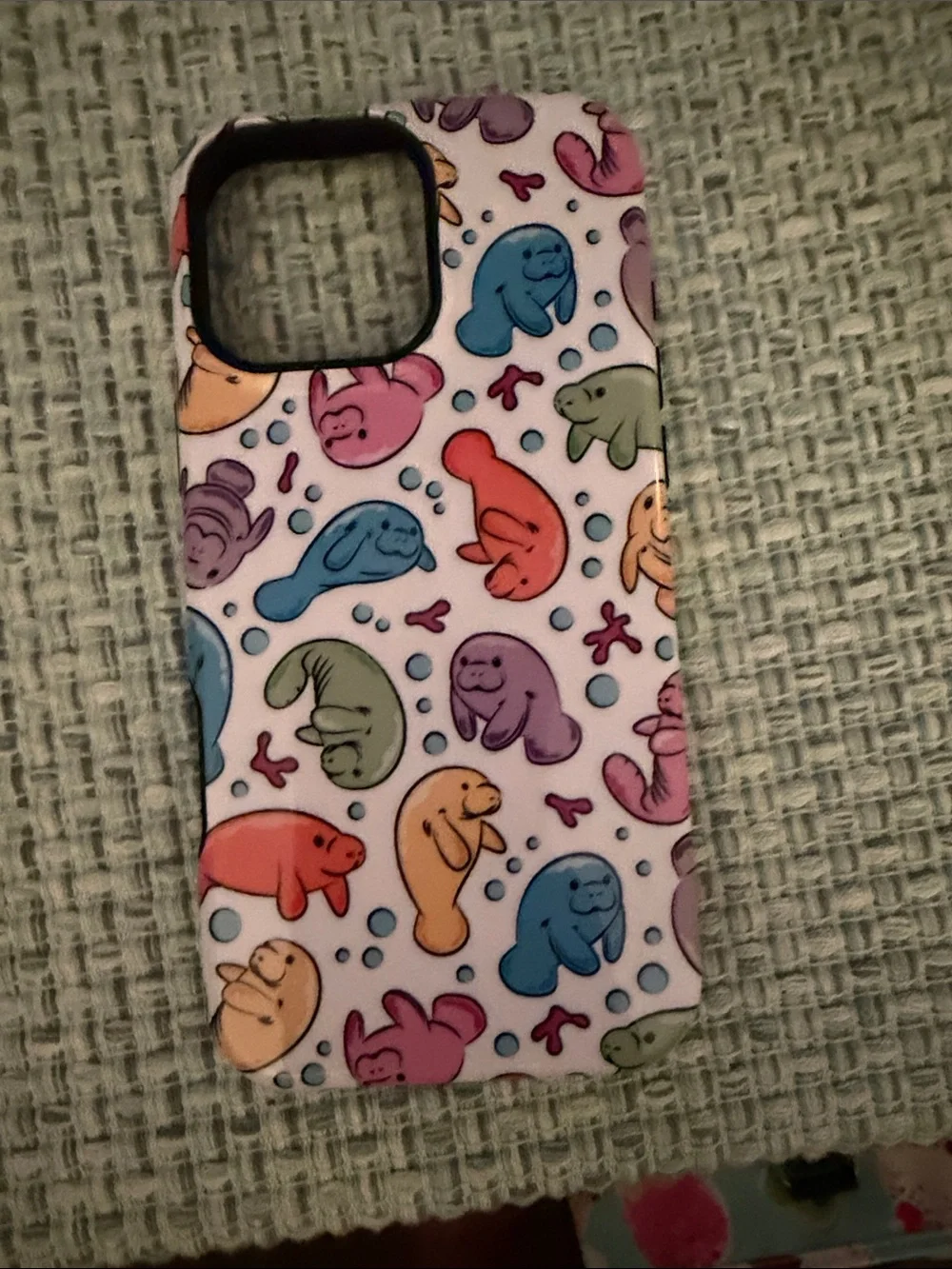 Cute Multicolor Manatee Pattern Phone 16 pro max Case